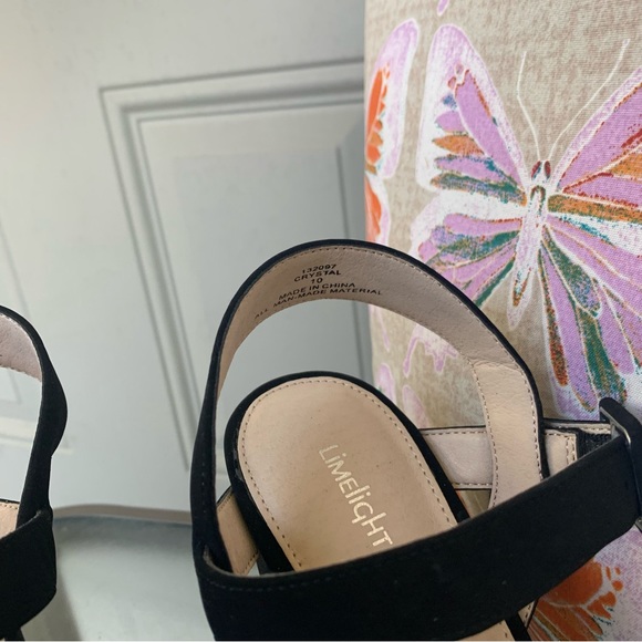 Limelight Black Crystal Open Toe Sandals - Picture 3 of 8